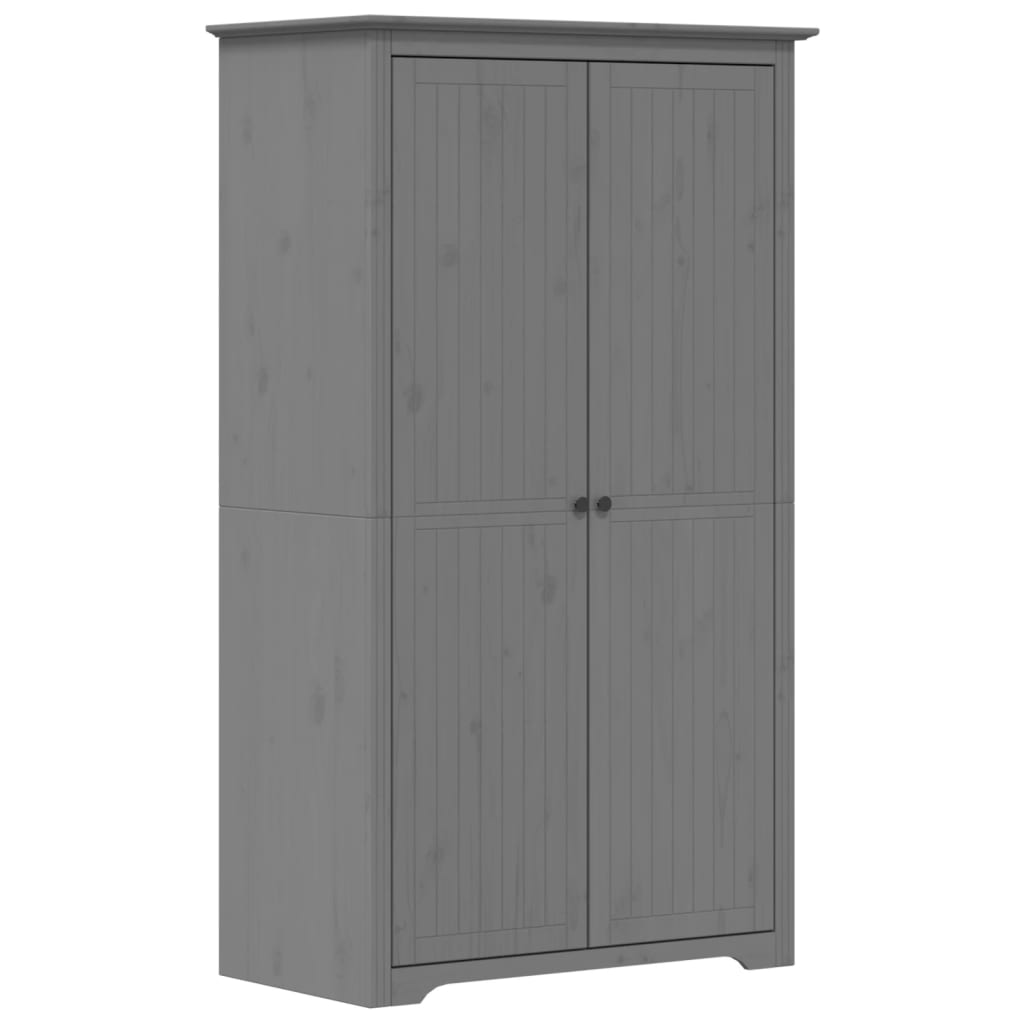 vidaXL Wardrobe "BODO" Grey 99x53,5x173 cm Solid Wood Pine 2