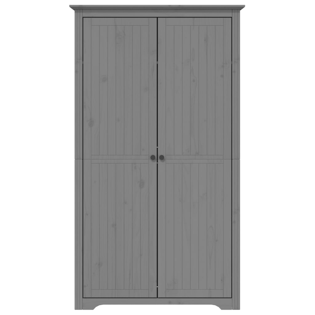 vidaXL Wardrobe "BODO" Grey 99x53,5x173 cm Solid Wood Pine 3