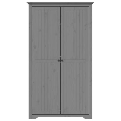 vidaXL Wardrobe "BODO" Grey 99x53,5x173 cm Solid Wood Pine 3