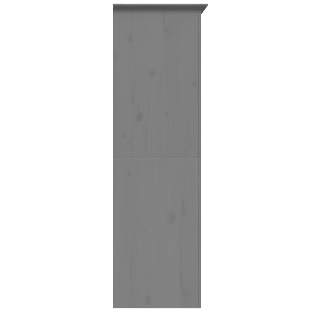 vidaXL Wardrobe "BODO" Grey 99x53,5x173 cm Solid Wood Pine 5