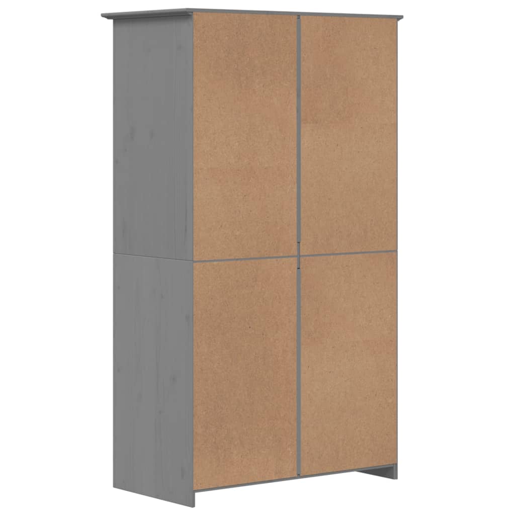 vidaXL Wardrobe "BODO" Grey 99x53,5x173 cm Solid Wood Pine 6