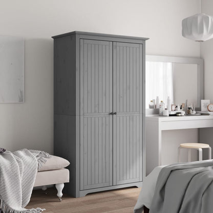 vidaXL Wardrobe "BODO" Grey 99x53,5x173 cm Solid Wood Pine 1