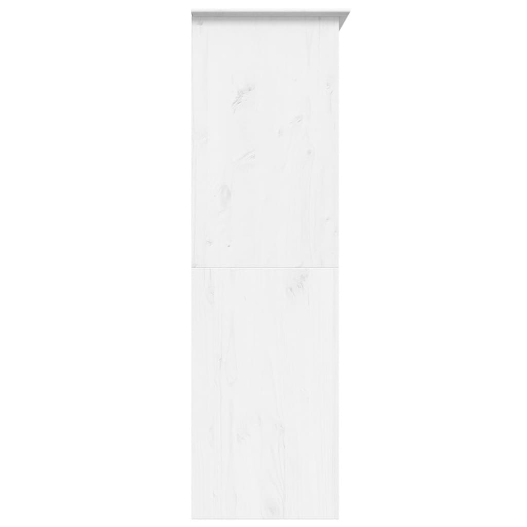 vidaXL Wardrobe "BODO" White 146x53,5x173 cm Solid Wood Pine 5
