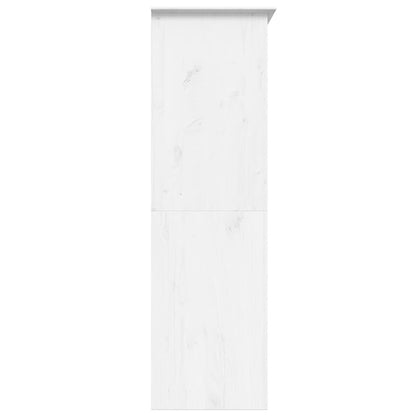 vidaXL Wardrobe "BODO" White 146x53,5x173 cm Solid Wood Pine 5