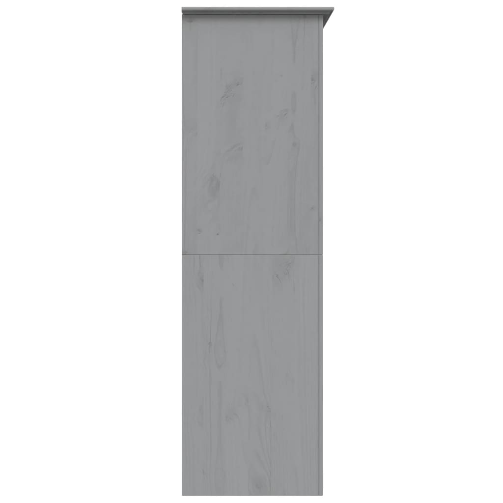 vidaXL Wardrobe "BODO" Grey 146x53,5x173 cm Solid Wood Pine 5