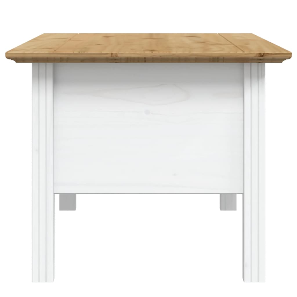 vidaXL Coffee Table BODO White and Brown 100x55x45 cm Solid Wood Pine 5
