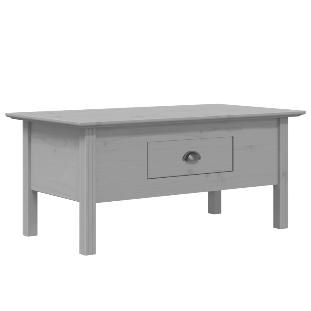 vidaXL Coffee Table BODO Grey 100x55x45 cm Solid Wood Pine 2