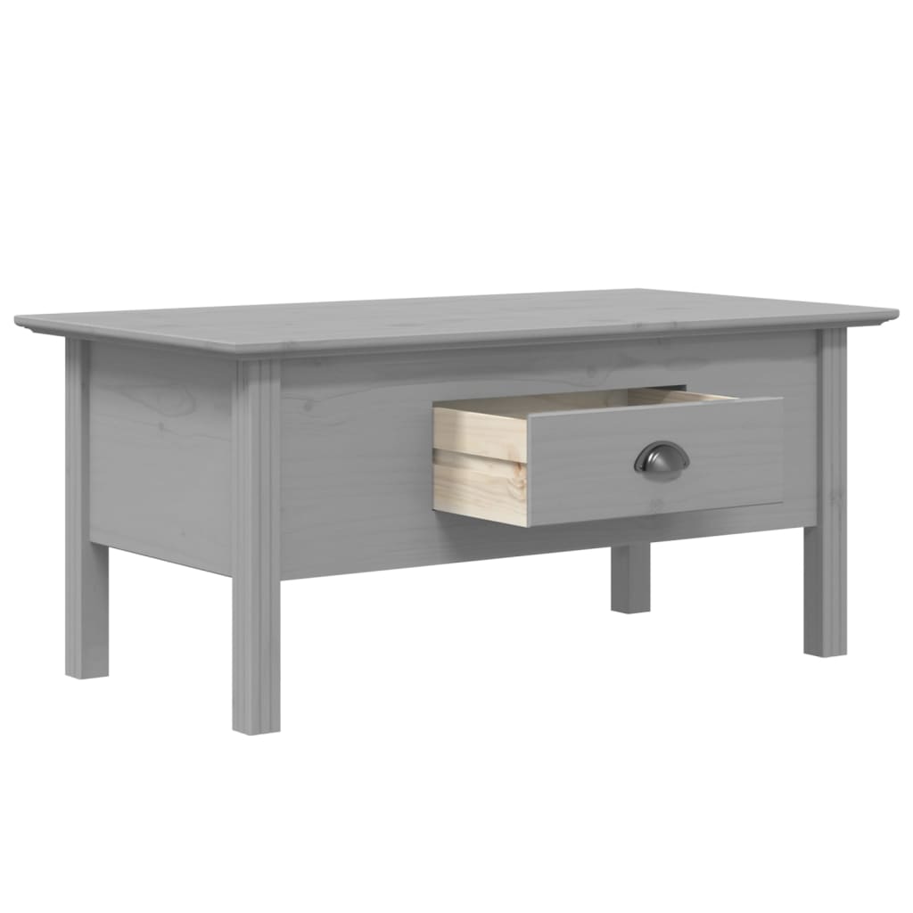 vidaXL Coffee Table BODO Grey 100x55x45 cm Solid Wood Pine 4