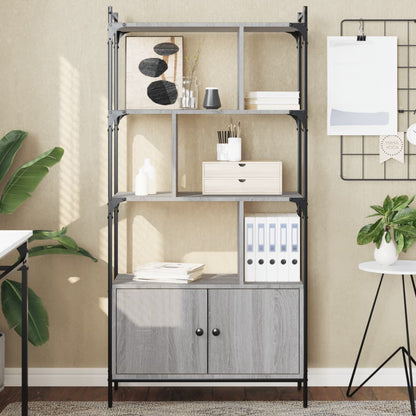 vidaXL Bookcase with Door 44.5x30x154.5 cm Engineered Wood