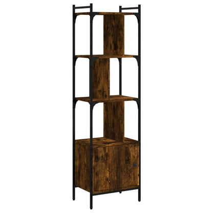 vidaXL Bookcase with Door Smoked Oak 44.5x30x154.5 cm Engineered Wood 2