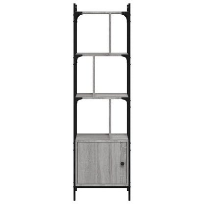 vidaXL Bookcase with Door Grey Sonoma 44.5x30x154.5 cm Engineered Wood 4