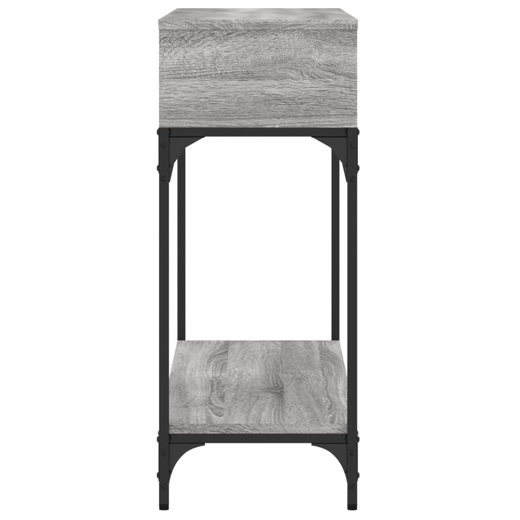 vidaXL Console Table Grey Sonoma 100x30.5x75 cm Engineered Wood 4