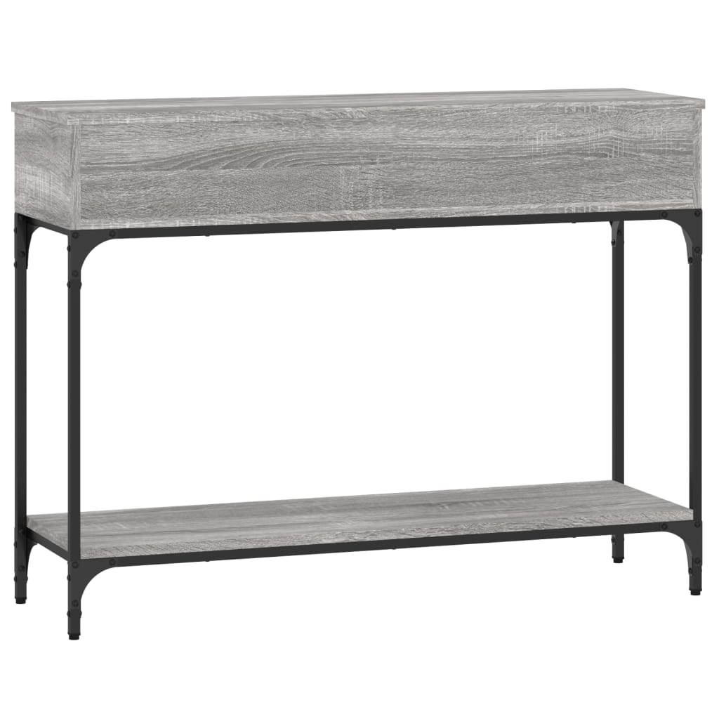 vidaXL Console Table Grey Sonoma 100x30.5x75 cm Engineered Wood 6