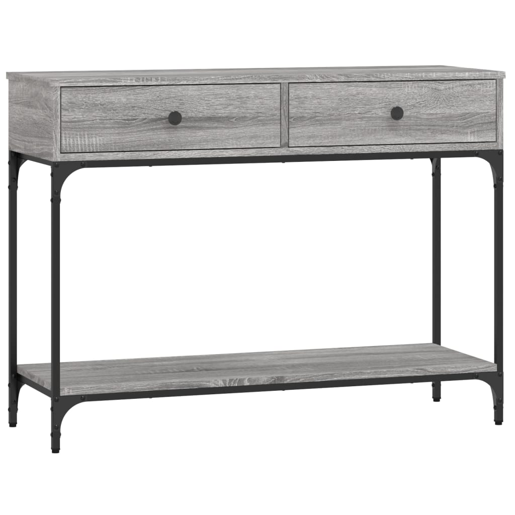 vidaXL Console Table Grey Sonoma 100x34,5x75 cm Engineered Wood 2