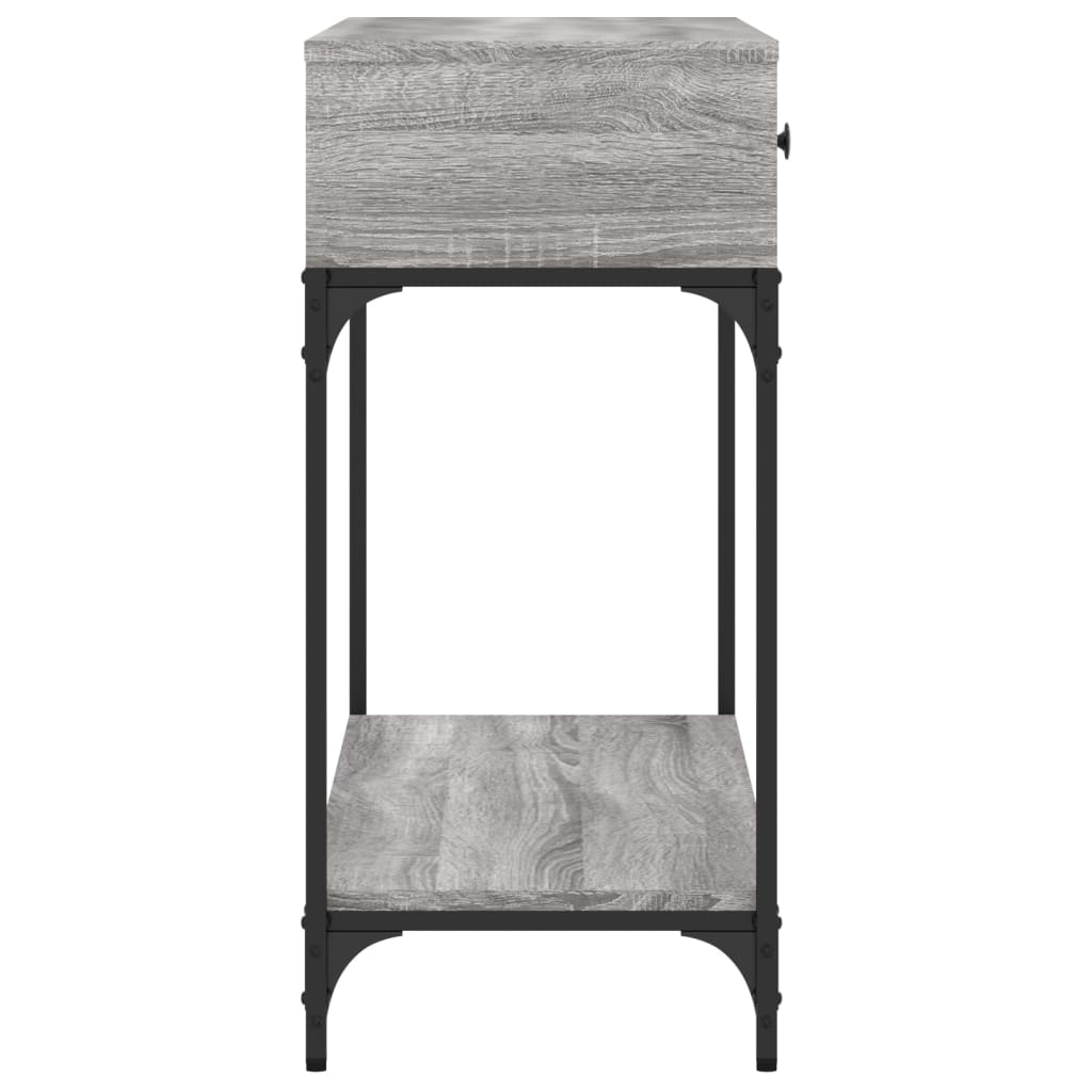 vidaXL Console Table Grey Sonoma 100x34,5x75 cm Engineered Wood 6