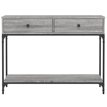 vidaXL Console Table Grey Sonoma 100x34,5x75 cm Engineered Wood 3