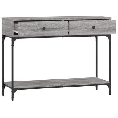vidaXL Console Table Grey Sonoma 100x34,5x75 cm Engineered Wood 4