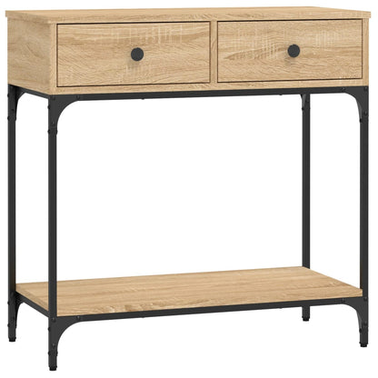 vidaXL Console Table Sonoma Oak 75x34,5x75 cm Engineered Wood 2