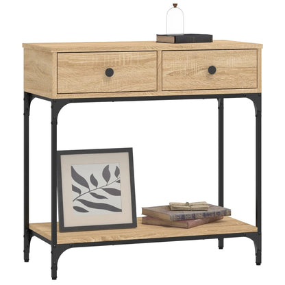 vidaXL Console Table Sonoma Oak 75x34,5x75 cm Engineered Wood 3