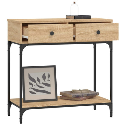 vidaXL Console Table Sonoma Oak 75x34,5x75 cm Engineered Wood 4