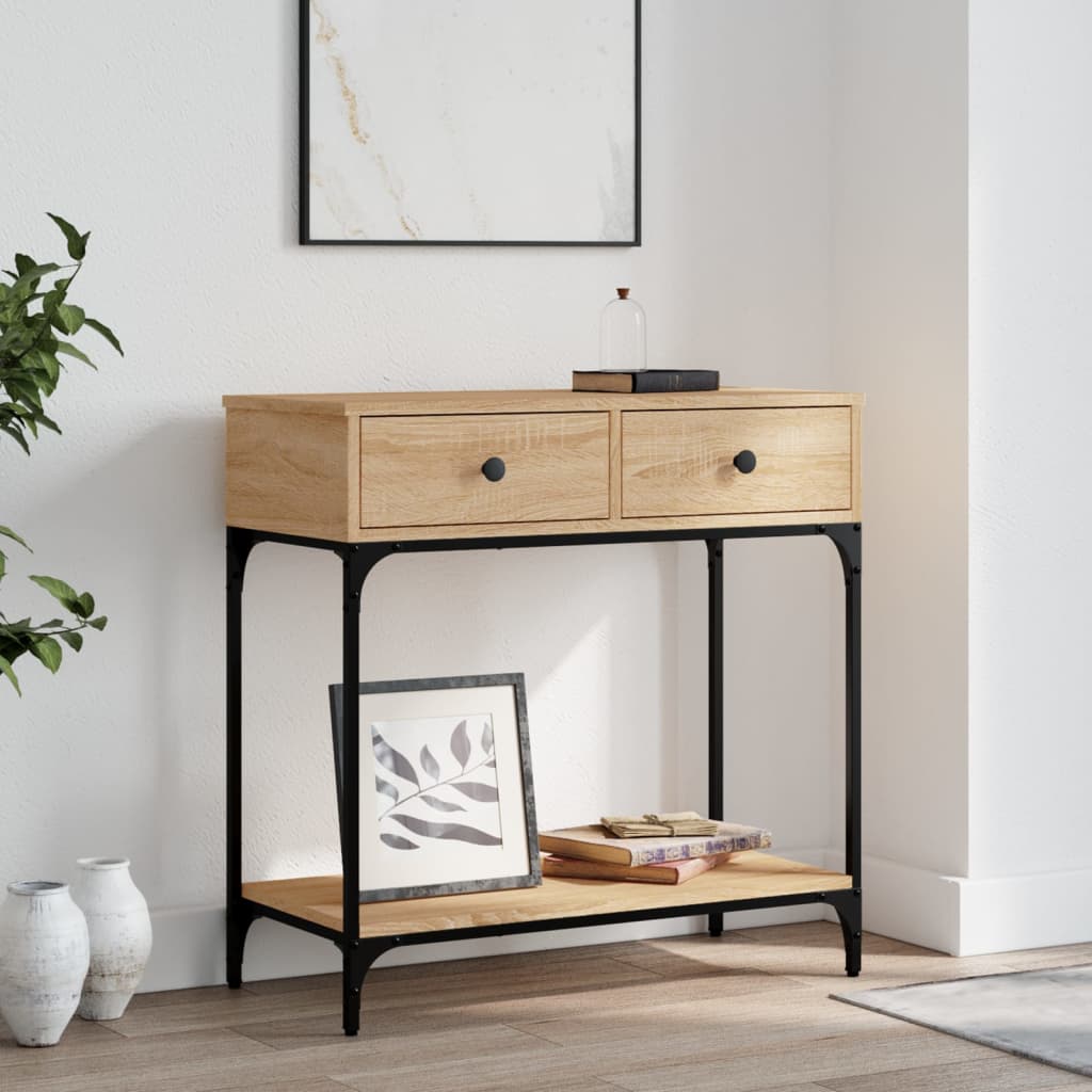 vidaXL Console Table Sonoma Oak 75x34,5x75 cm Engineered Wood 1
