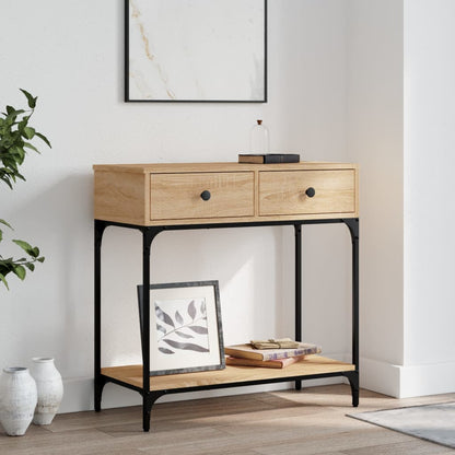 vidaXL Console Table Sonoma Oak 75x34,5x75 cm Engineered Wood 1