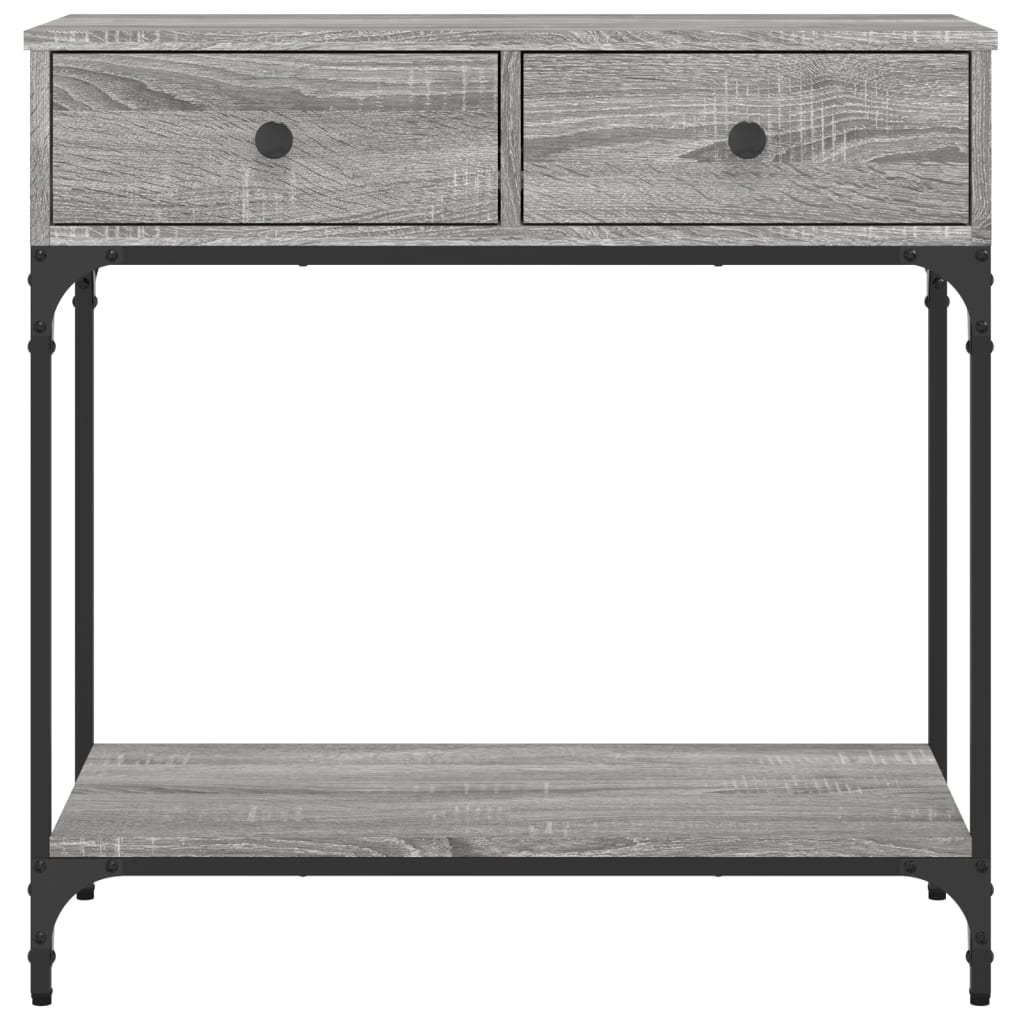 vidaXL Console Table Grey Sonoma 75x34,5x75 cm Engineered Wood 3