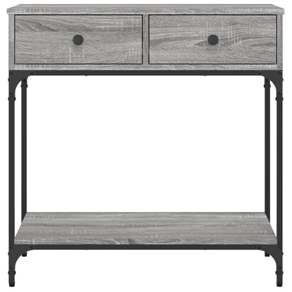 vidaXL Console Table Grey Sonoma 75x34,5x75 cm Engineered Wood 3