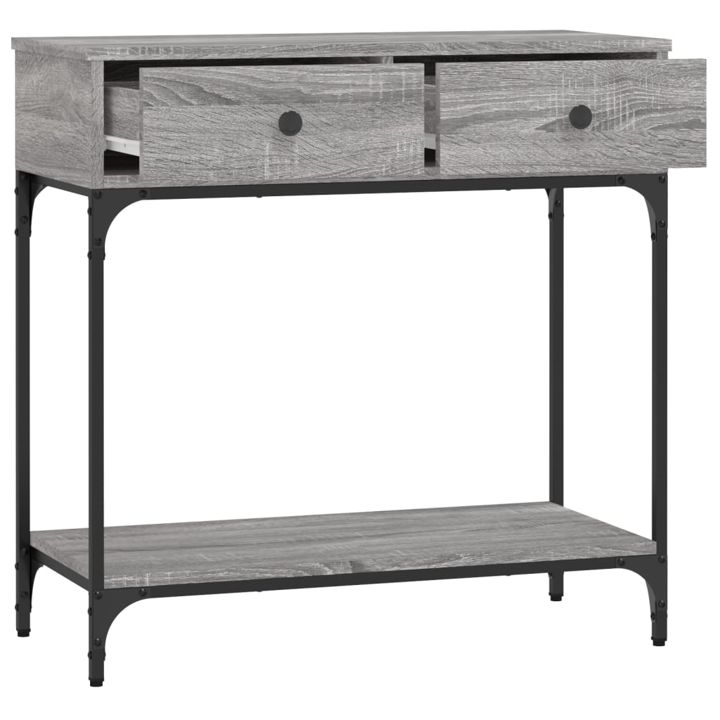 vidaXL Console Table Grey Sonoma 75x34,5x75 cm Engineered Wood 4