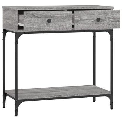 vidaXL Console Table Grey Sonoma 75x34,5x75 cm Engineered Wood 4