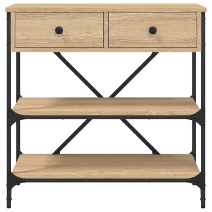 vidaXL Console Table Sonoma Oak 75x34.5x75 cm Engineered Wood 5