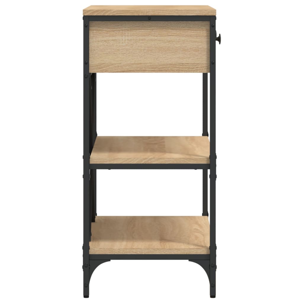 vidaXL Console Table Sonoma Oak 75x34.5x75 cm Engineered Wood 6