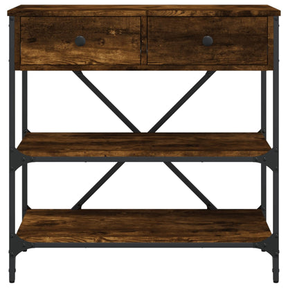 vidaXL Console Table Smoked Oak 75x34.5x75 cm Engineered Wood 5