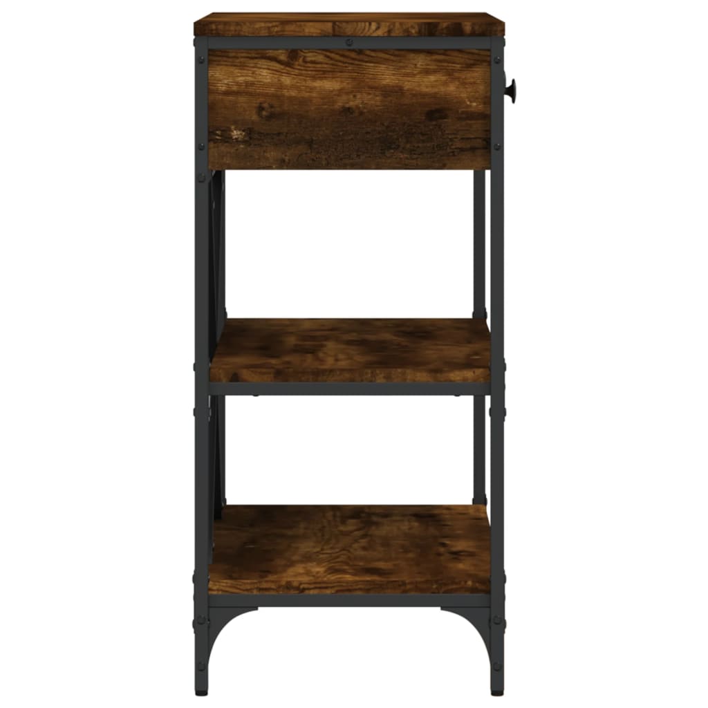 vidaXL Console Table Smoked Oak 75x34.5x75 cm Engineered Wood 6