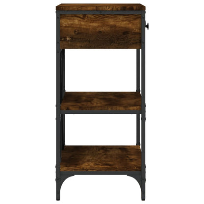 vidaXL Console Table Smoked Oak 75x34.5x75 cm Engineered Wood 6