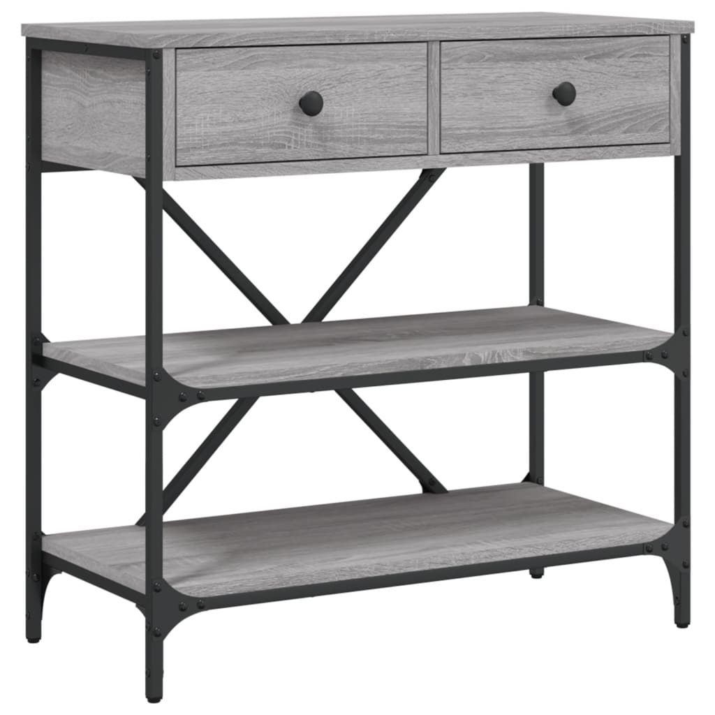 Console Table 75x34,5x75 cm Engineered Wood Grey sonoma