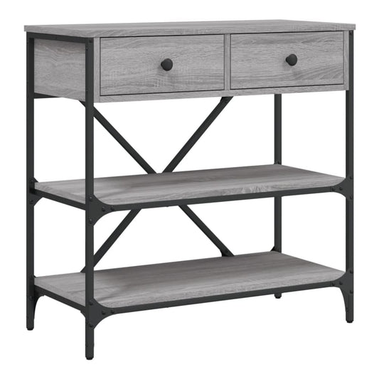 Console Table 75x34,5x75 cm Engineered Wood Grey sonoma