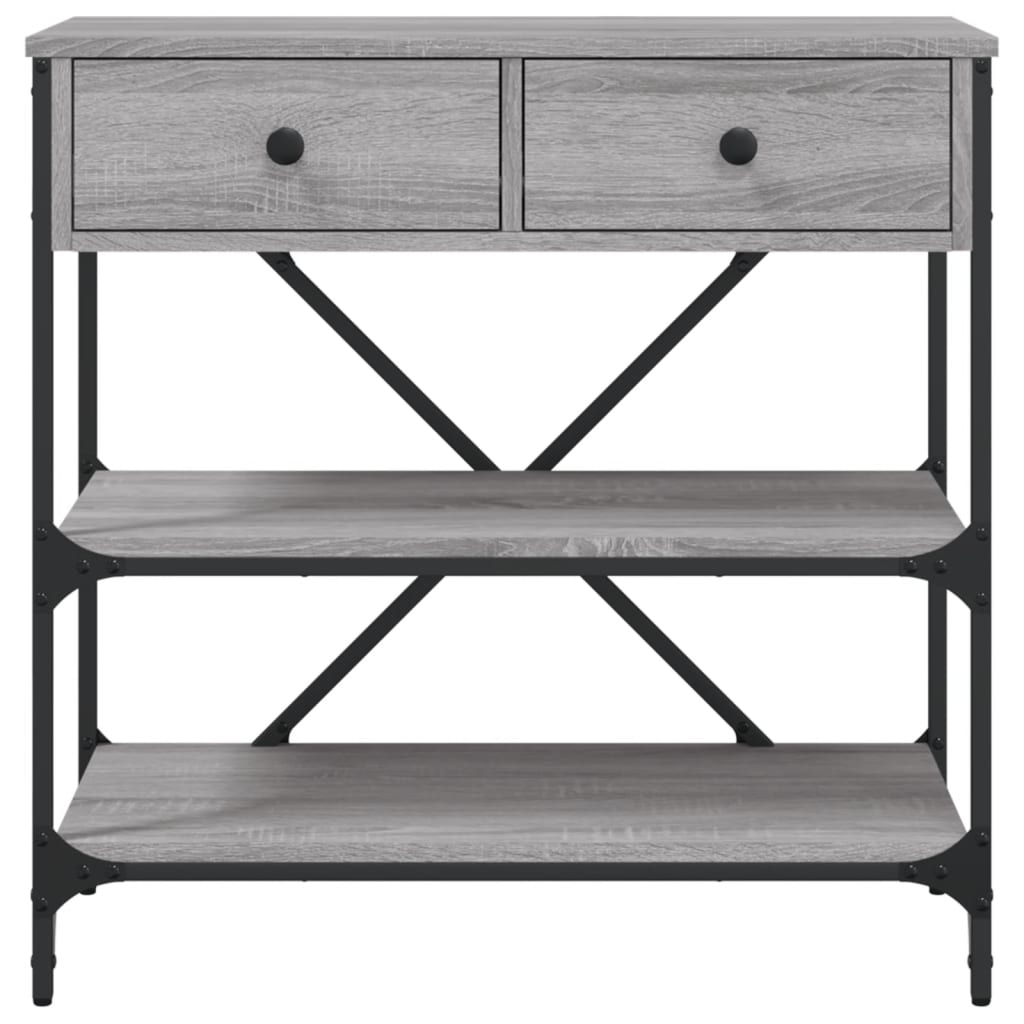 Console Table 75x34,5x75 cm Engineered Wood Grey sonoma
