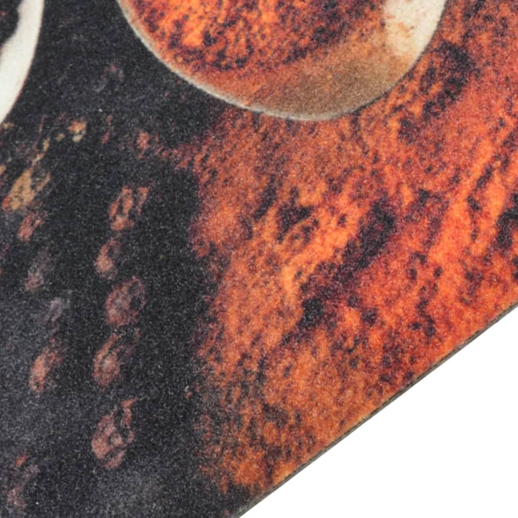 vidaXL Kitchen Rug Washable Spoon & Spices 60x300 cm Velvet 3
