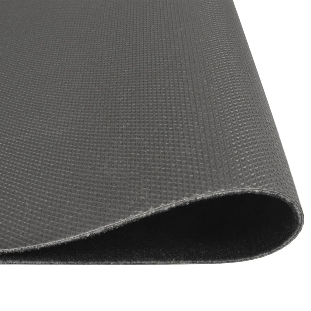 vidaXL Kitchen Rug Washable Kitchen Black 60x300 cm Velvet 3