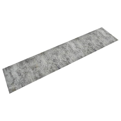 vidaXL Kitchen Rug Washable Beton 60x300 cm Velvet 1