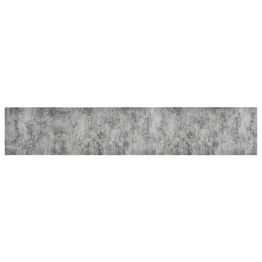 vidaXL Kitchen Rug Washable Beton 60x300 cm Velvet 2