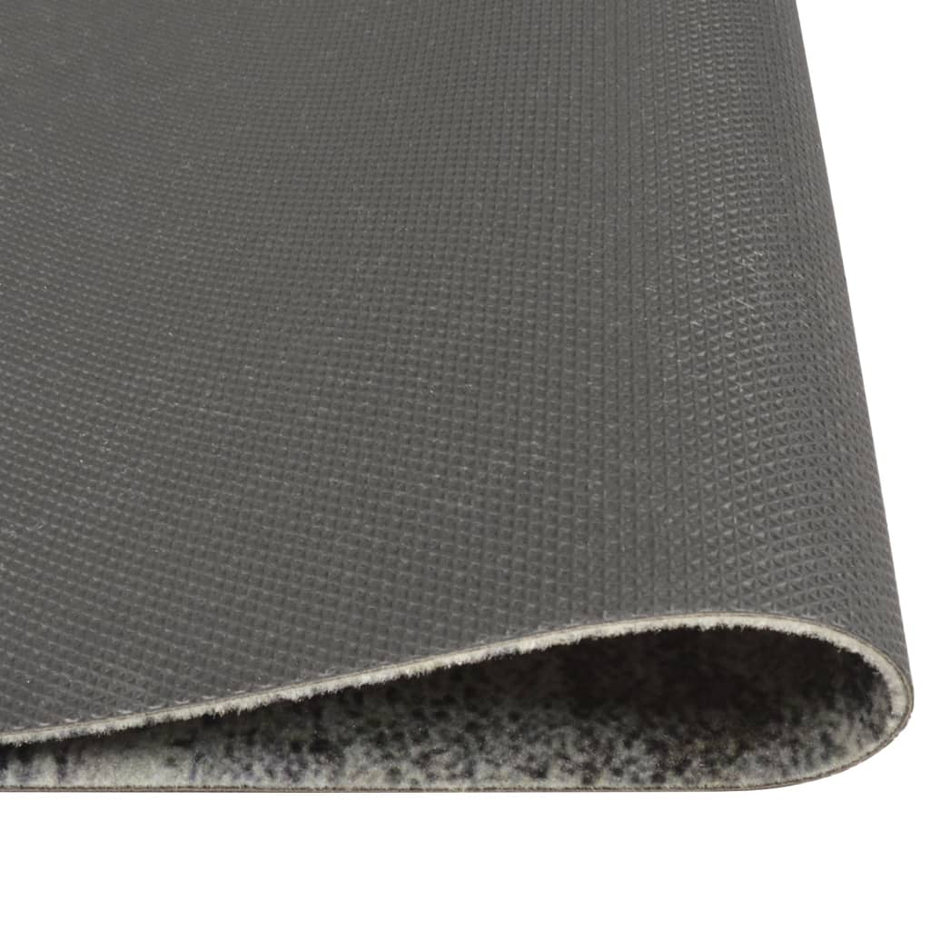 vidaXL Kitchen Rug Washable Beton 60x300 cm Velvet 3