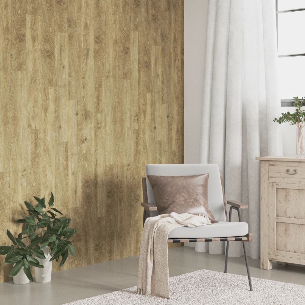 vidaXL Wall Panels Wood Look Brown PVC 4,12 m² 1