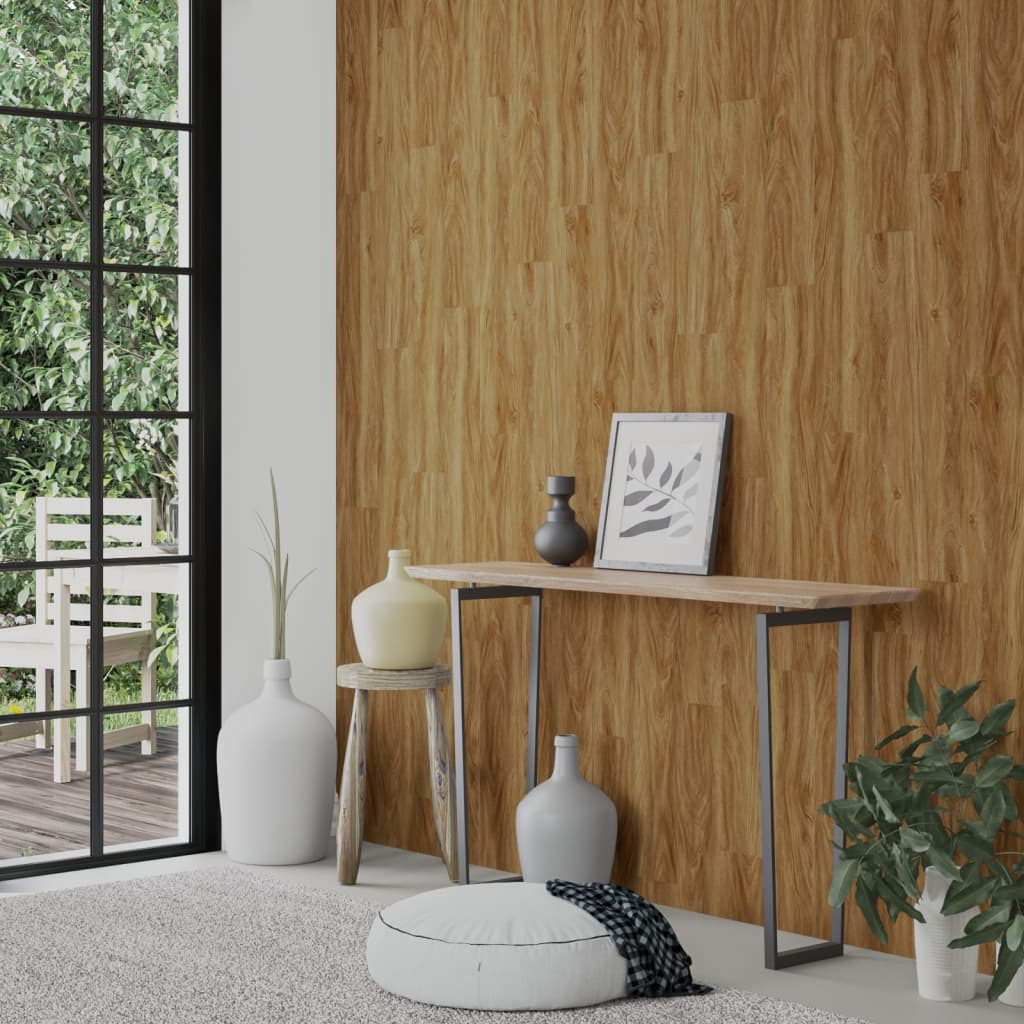 vidaXL Wall Panels Wood Look Brown PVC 4,12 m² 3