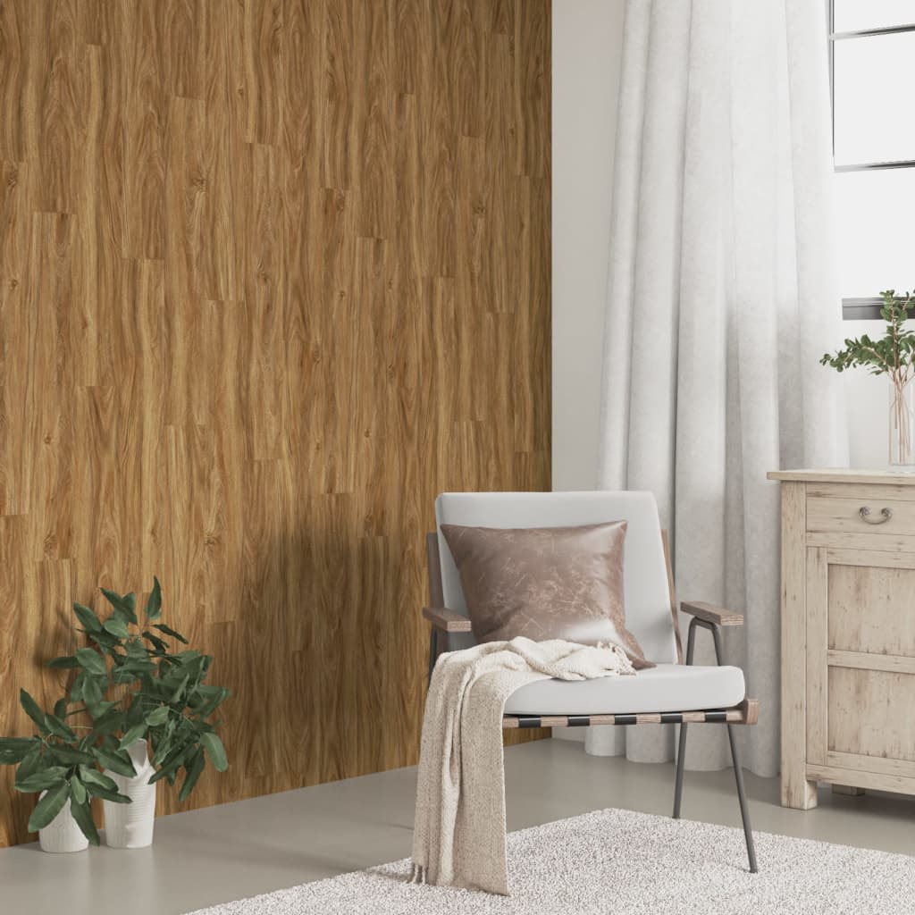 vidaXL Wall Panels Wood Look Brown PVC 4,12 m² 1