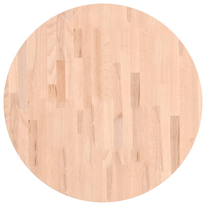 vidaXL Table Top Ø70x1.5 cm Round Solid Wood Beech 2