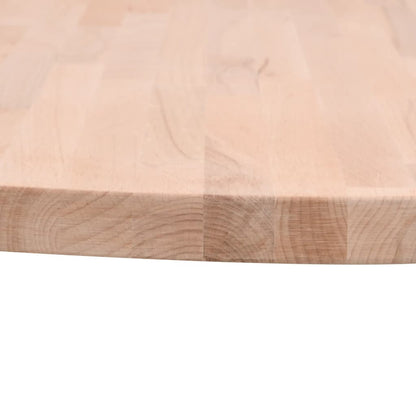 vidaXL Table Top Ø70x1.5 cm Round Solid Wood Beech 3