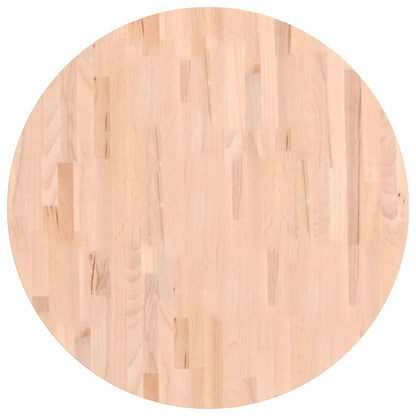 vidaXL Table Top Ø80x1.5 cm Round Solid Wood Beech 2