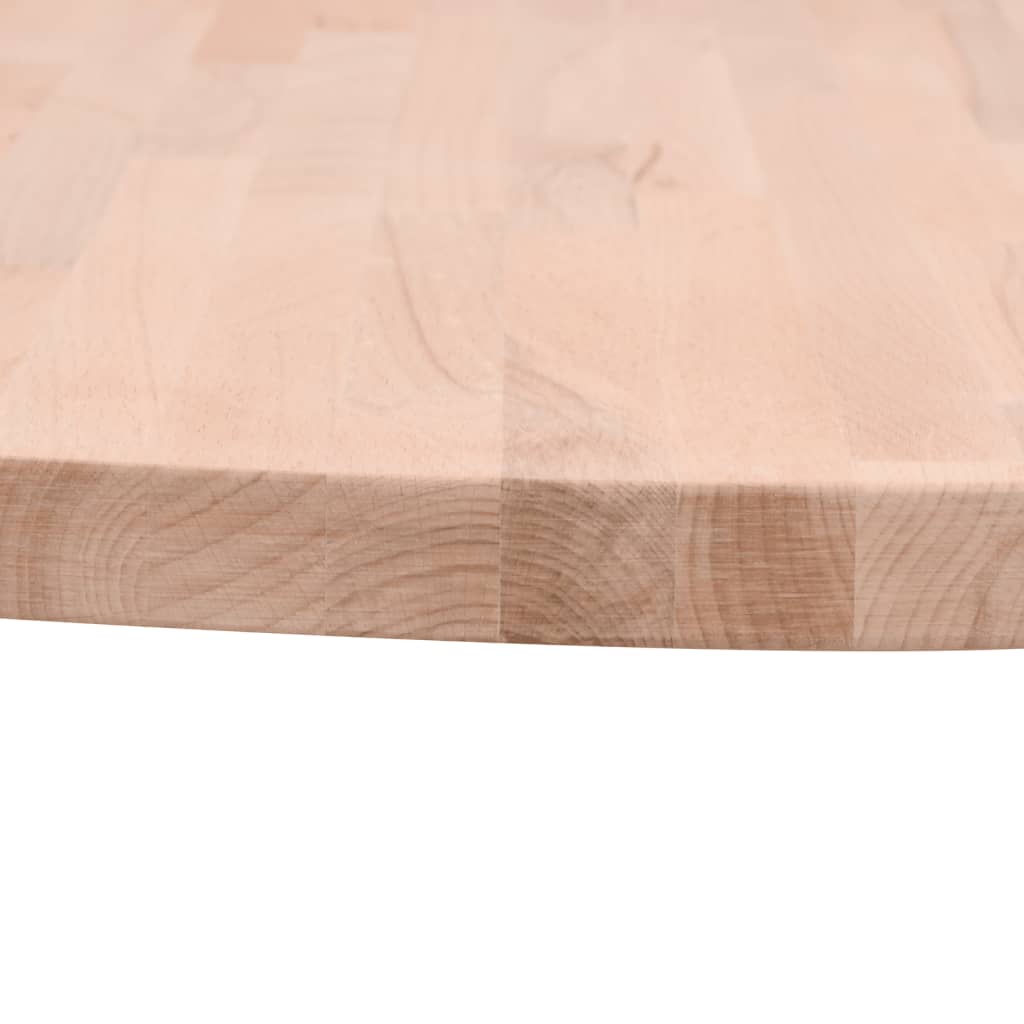 vidaXL Table Top Ø80x1.5 cm Round Solid Wood Beech 3